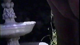 Busty tanned Blonde fucked hard in backyard