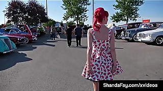 Canadian Cougar Shanda Fay Sucks &amp_ Fucks In Vintage Dress!