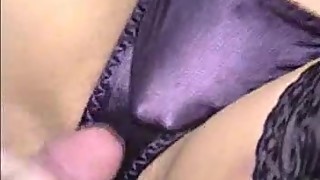 black satin panty fuck